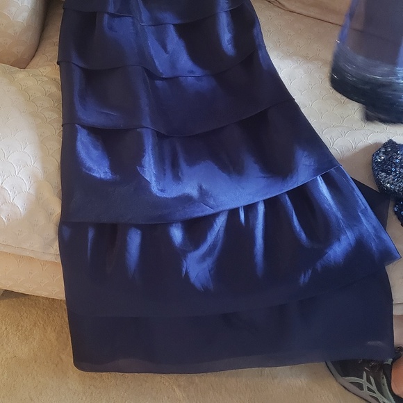 Blue Sequin Jovani Dress - Picture 3 of 5